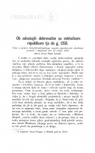 Ob odnošajih dubrovačke sa mletačkom repulikom tja do g. 1358 / S. Ljubić