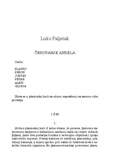 Čerupanja anđela / Luko Paljetak