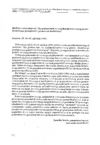 Međunarodni simpozij 