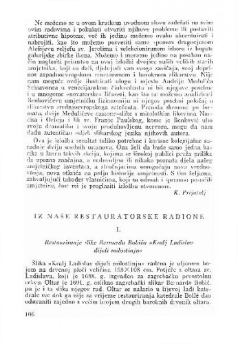 Iz naše Restauratorske radione / Zvonimir Wyroubal