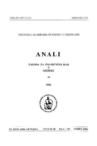 Sv. 10 (1994) / urednici Milan Maceljski, Julijo Martinčić