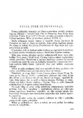 Vitez Jure iz Potravlja / Bruno Bulić