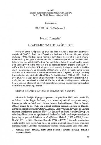 Akademik Smiljko Ašperger / Nenad Trinajstić