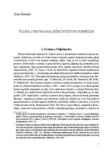 Flora i fauna Nalješkovićevih Komedija / Zlata Šundalić