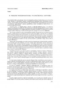 O nekim posebnostima ivanečkog govora / Franjo Hrg