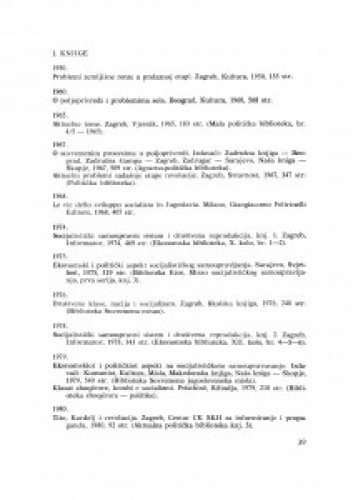 Popis radova Vladimira Bakarića / J. Franjić