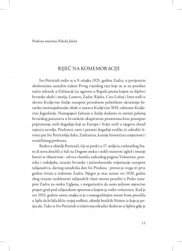 Riječ na komemoraciji / Nikola Jakšić