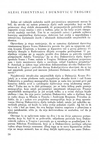 Aleši, Firentinac i Duknović u Trogiru / Cvito Fisković