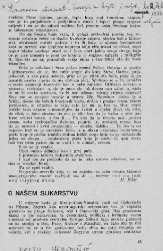 O našem slikarstvu