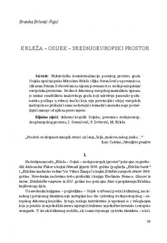 Krleža – Osijek – srednjoeuropski prostor / Branka Brlenić-Vujić