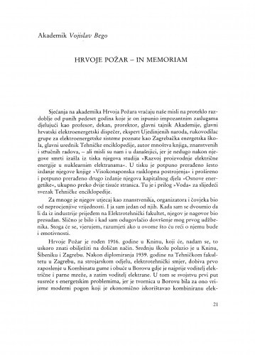 Hrvoje Požar - in memoriam
