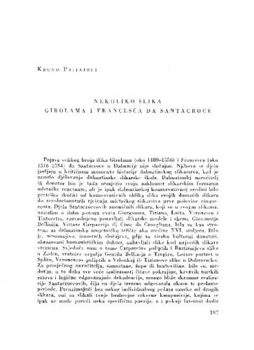 Nekoliko slika Girolama i Francesca de Santacroce / Kruno Prijatelj