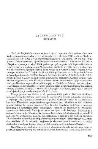 Željko Maričić (1924-1992) / Šime Spaventi
