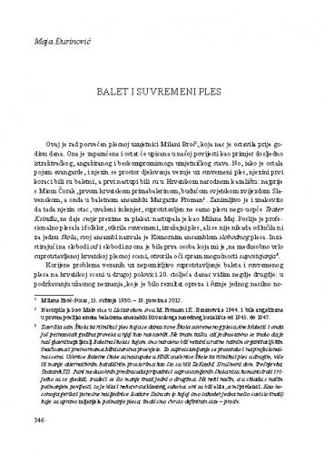 Balet i suvremeni ples / Maja Đurinović