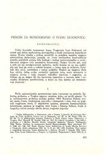 Prinosi za monografiju o Ivanu Dukanoviću / Kruno Prijatelj