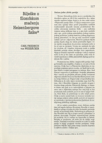 Bilješke o filozofskom značenju Heisenbergove fizike / Carl Friedrich von Weizsäcker