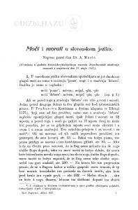 Moči i morati u slovenskom jeziku / A. Musić
