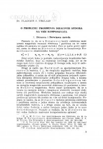 O problemu proširenja Diracovih spinora na više komponenata / V. Vrkljan