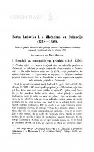 Borba Ludovika I. s Mlečanima za Dalmaciju (1348-1358) / D. Gruber