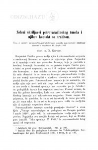 Zeleni škriljavci petrovaradinskog tunela i njihov kontakt sa trahitom / M. Kišpatić