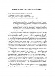 Rizik slučajnih šteta snosi sam oštećenik : [prikaz presude] / Vesna Skorupan Wolff