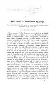 Novi izvori za Dalmatinsku epigrafiju / S. Ljubić
