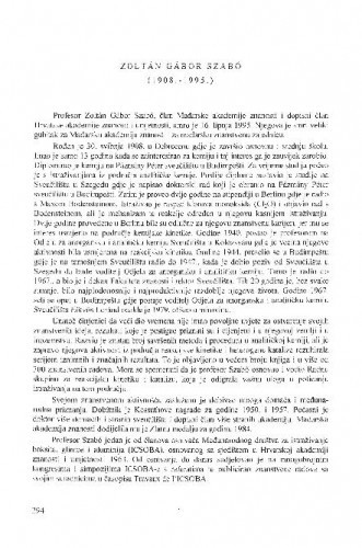 Zoltán Gábor Szabó (1908.-1995.) / Marta Ferenc