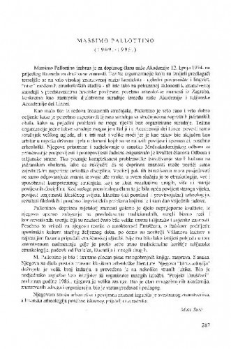 Massimo Pallottino (1909.-1995.) / Mate Suić