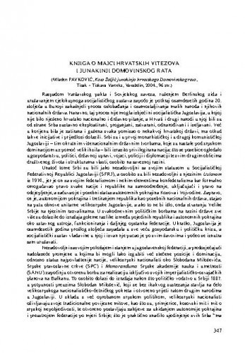 Knjiga o majci hrvatskih vitezova i junakinji Domovinskog rata : (Mladen Pavković, Kata Šoljić junakinja hrvatskoga Domovinskog rata, Tisak-Tiskara Varteks, Varaždin, 2004.) : [prikaz] / Marjan Diklić
