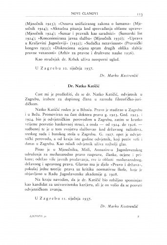 Dr. Natko Katičić / M. Kostrenčić