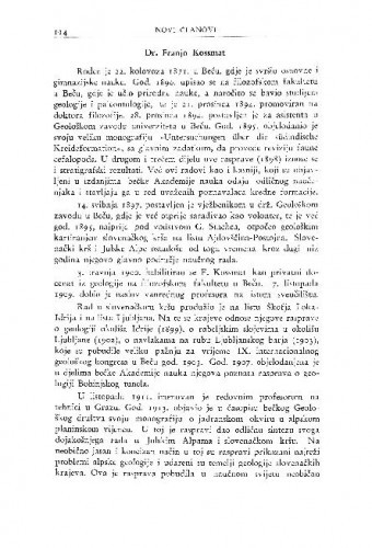 Dr. Franjo Kossmat / M. Salopek