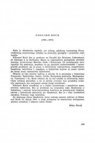 Edouard Rouch (1901-1975) : [nekrolozi] / M. Herak