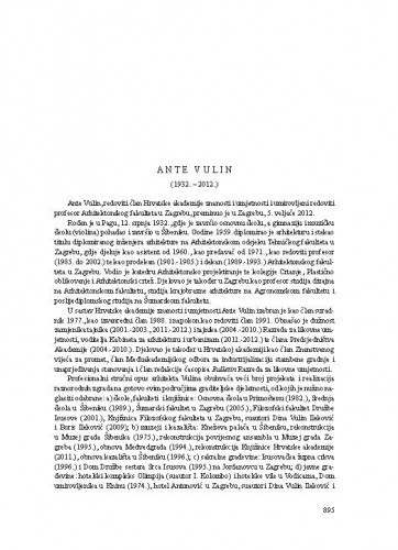Ante Vulin (1932.-2012.) : [nekrolog] / Andrija Mutnjaković