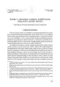 Budim u hrvatskoj usmenoj književnosti poglavito bačkih Hrvata / Ante Sekulić