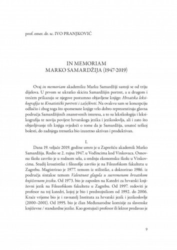 In memoriam Marko Samardžija (1947-2019) / Ivo Pranjković