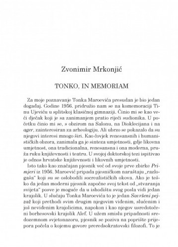Tonko, in memoriam / Zvonko Mrkonjić