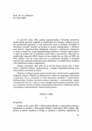 Komemoracija Ivi Čuparu redovnom članu Jugoslavenske akademije znanosti i umjetnosti u Zagrebu / I. Padovan