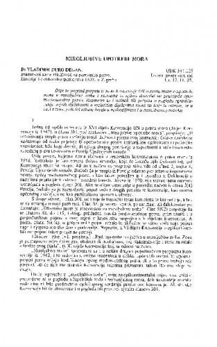 Miroljubive upotrebe mora / Vladimir-Đuro Degan