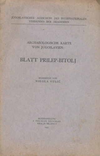 Blatt Prilep-Bitolj / Josip Klemenc