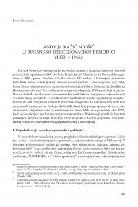 Andrija Kačić Miošić u bosansko-hercegovačkoj periodici (1850. - 1945.) / Pavao Knezović