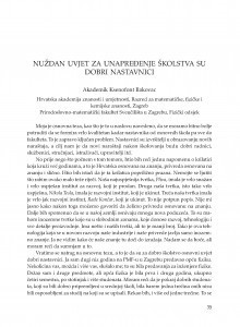Nuždan uvjet za unapređenje školstva su dobri nastavnici / Ksenofont Ilakovac