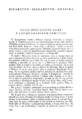 Dvije Medulićeve slike u lenjingradskom Ermitažu / Cvito Fisković