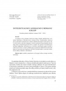 Intelektualno i animalno u romanu Kiklop : povodom pedesete obljetnice romana (1965.-2015.) / Domagoj Brozović