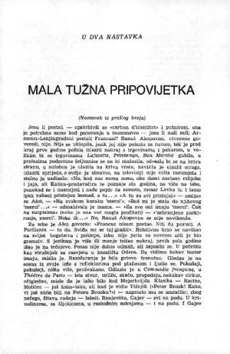 Mala tužna pripovijetka (2) / Viktor Platonovič Njekrasov ; preveo Igor Zivkovič