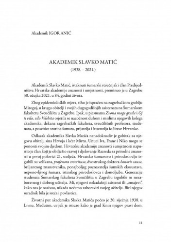 Akademik Slavko Matić : (1938.-2021.) / Igor Anić