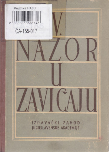 U zavičaju / Vladimir Nazor