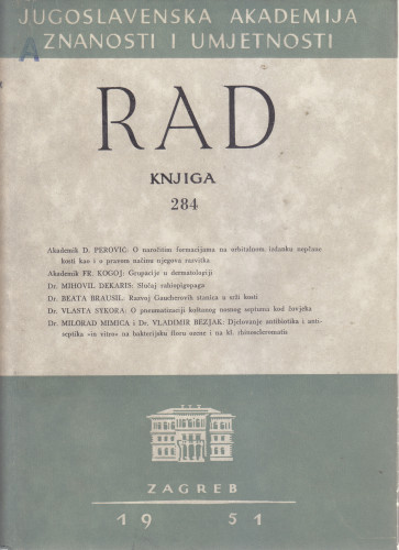 Knj. 1(1951)=knj. 284 / urednik Drago Perović