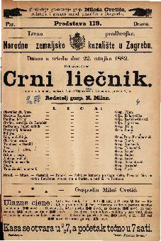 Crni liečnik : drama u 6 činah / napisali Anicet Beurgeois i Dimanoir