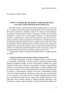 Uvod u numeričke metode za projektiranje i analizu inženjerskih konstrukcija / Ivo Senjanović, Nikola Vladimir