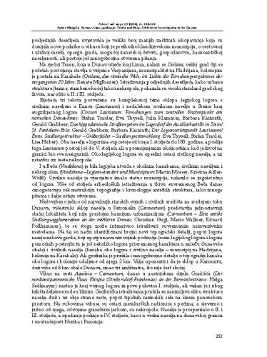 Roman Urban Landscape. Towns and Minor Settlements from Aquileia to the Danube, Edited by Jana Horvat, Stefan Groh, Karl Strobel, Mateja Belak (Opera Instituti Archaeologici Sloveniae, 47, ISSN 1408-5208), Založba ZRC, Ljubljana 2024 : [prikaz] / Robert Matijašić